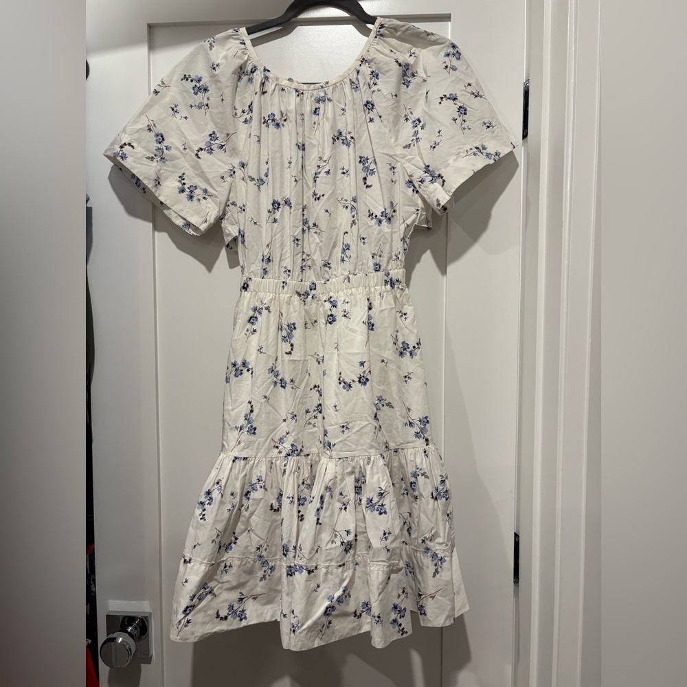 Rebecca Taylor Floral White and Blue Women's Dress